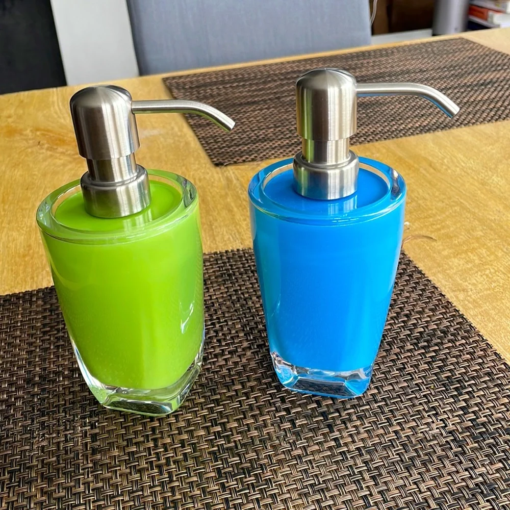 2pk Acrylic Plastic Liquid Soap Pumps